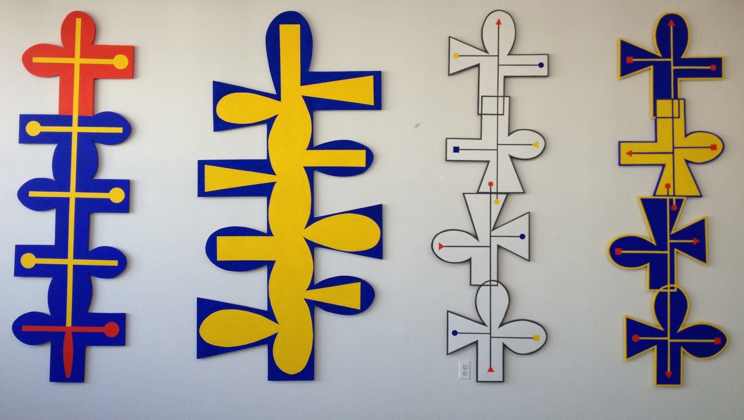 Shaped Paintings For Commercial Lobby