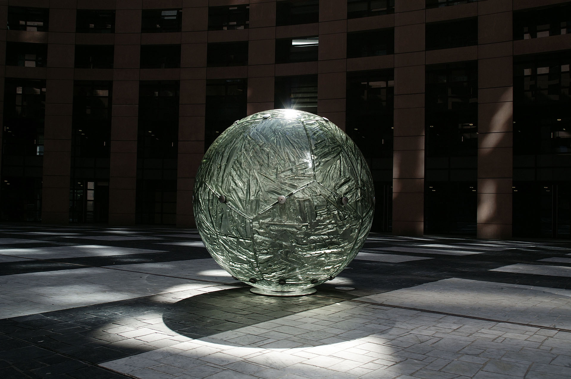 Glass Sphere “The United Earth” in the European Parliament Building