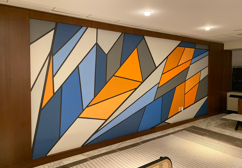 Abstract Mural for Office Reception