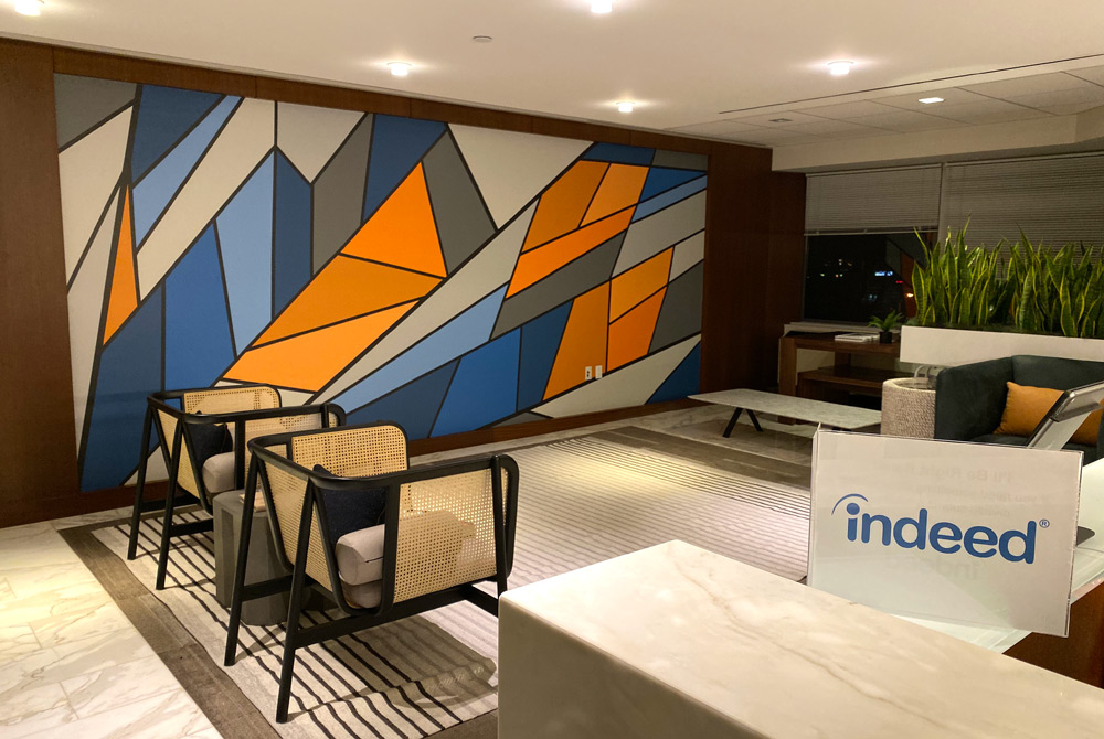 Abstract Mural for Office Reception