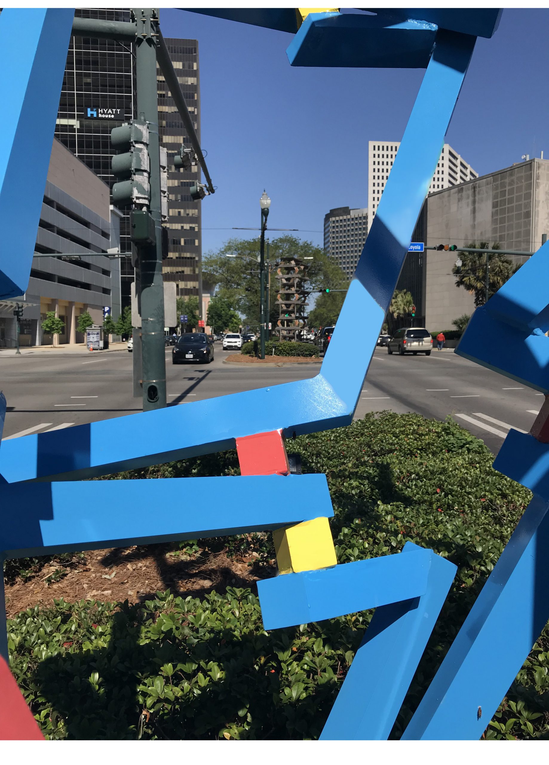 Froebel’s Gifts: Blue Circuit.   New Orleans. Poydras Corridor Sculpture Exhibition,