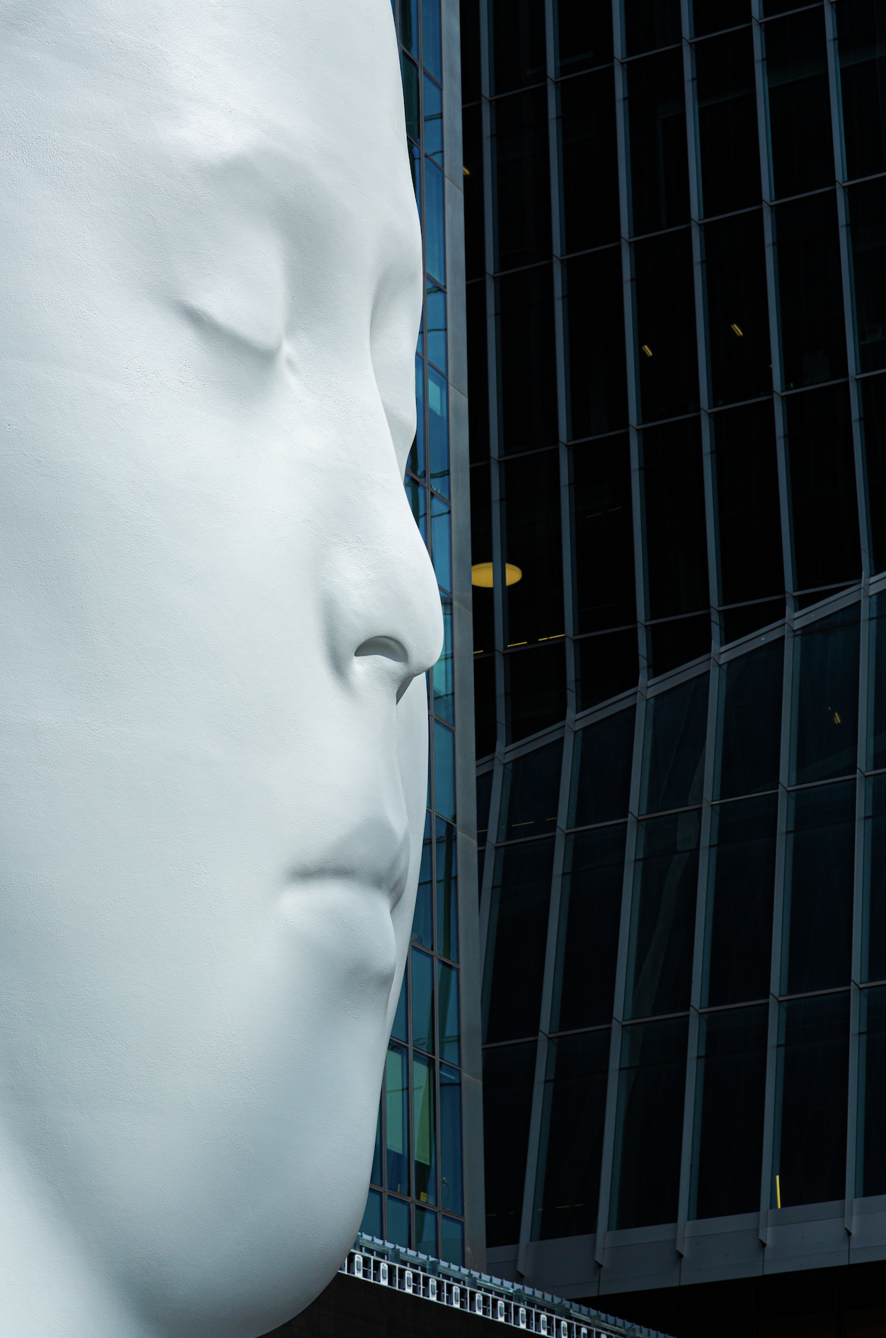 Jaume Plensa’s Sculpture ‘Dreaming’ in Toronto’s Financial District Canada