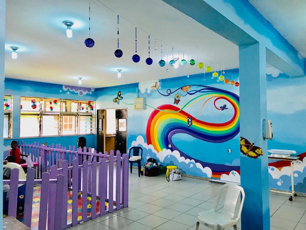 Rainbows in the Clouds- Lagos University Teaching Hospital Pediatric Mural