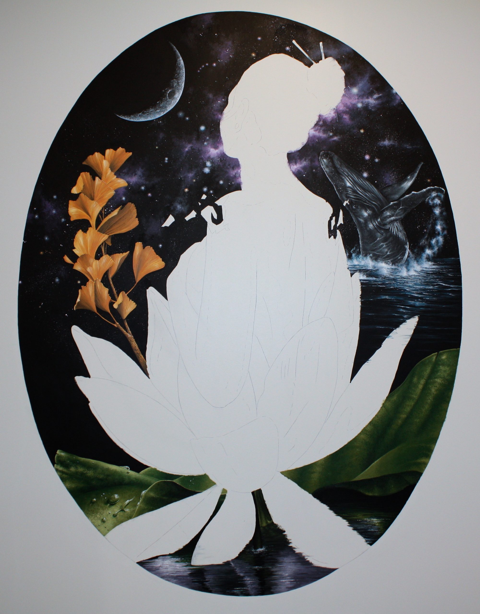 Sacred Demoiselle Lotus (Jiva Medical Spa Mural 2)