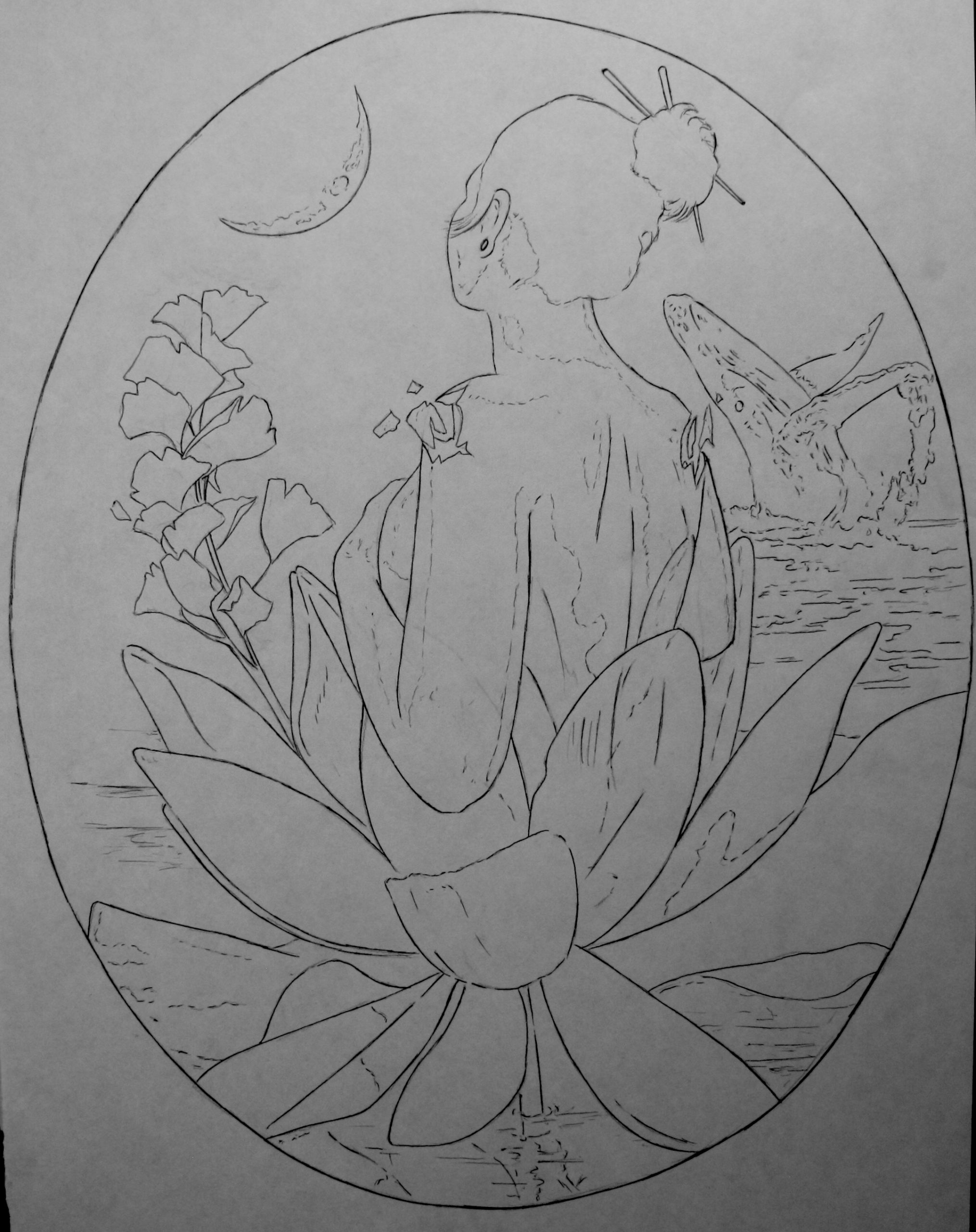 Sacred Demoiselle Lotus (Jiva Medical Spa Mural 2)