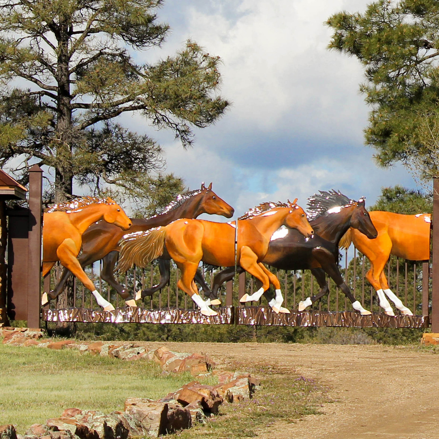 Ten Horses Running Gate