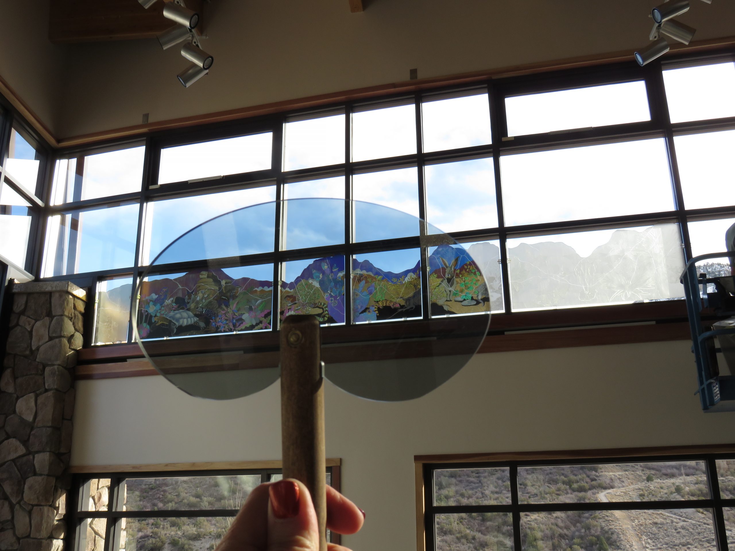 Spring Mountains Visitor Gateway Interactive Polarized Light Window Installation