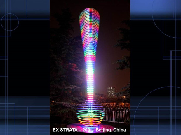EX STRATA #3 – Internet, Light and Sound Sculpture