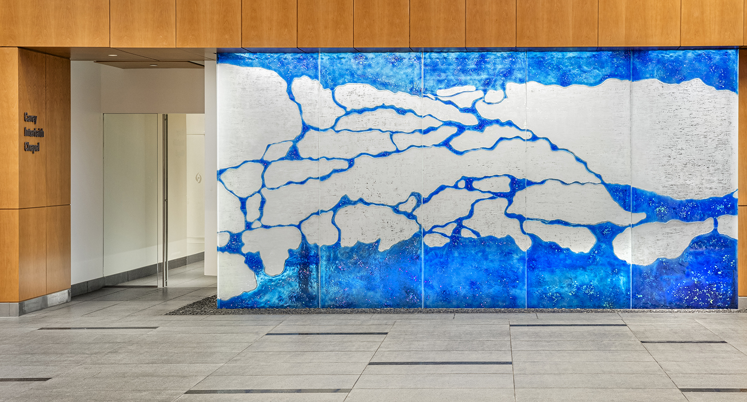 Stamford Hospital, Carey Interfaith Chapel, Art Glass Wall