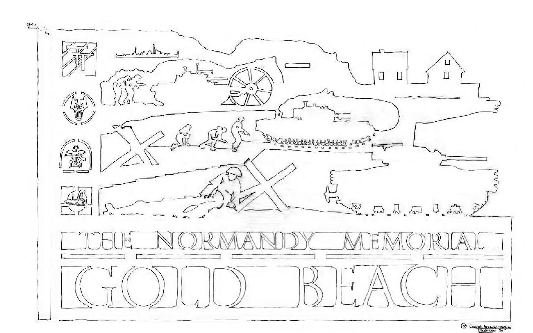 Sculptural Wayfinding Signage for the British Normandy Memorial