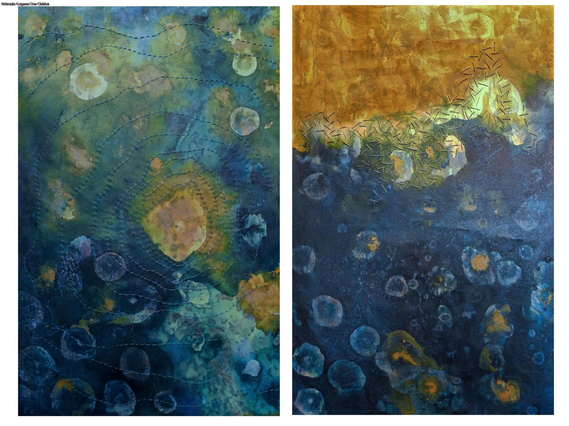 Surge (Diptych) Painting for Rutgers University