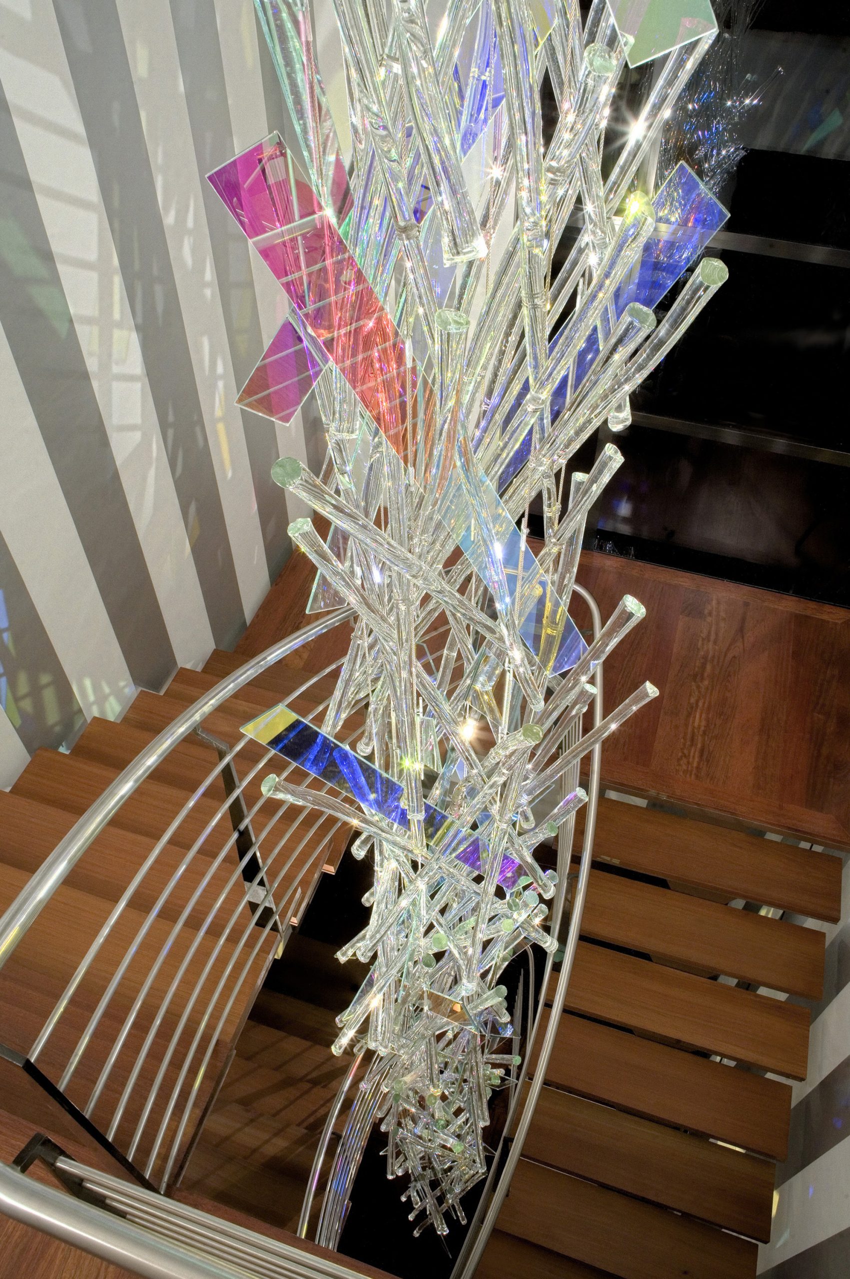 Sticks and Stones – Suspended Stairwell Sculpture