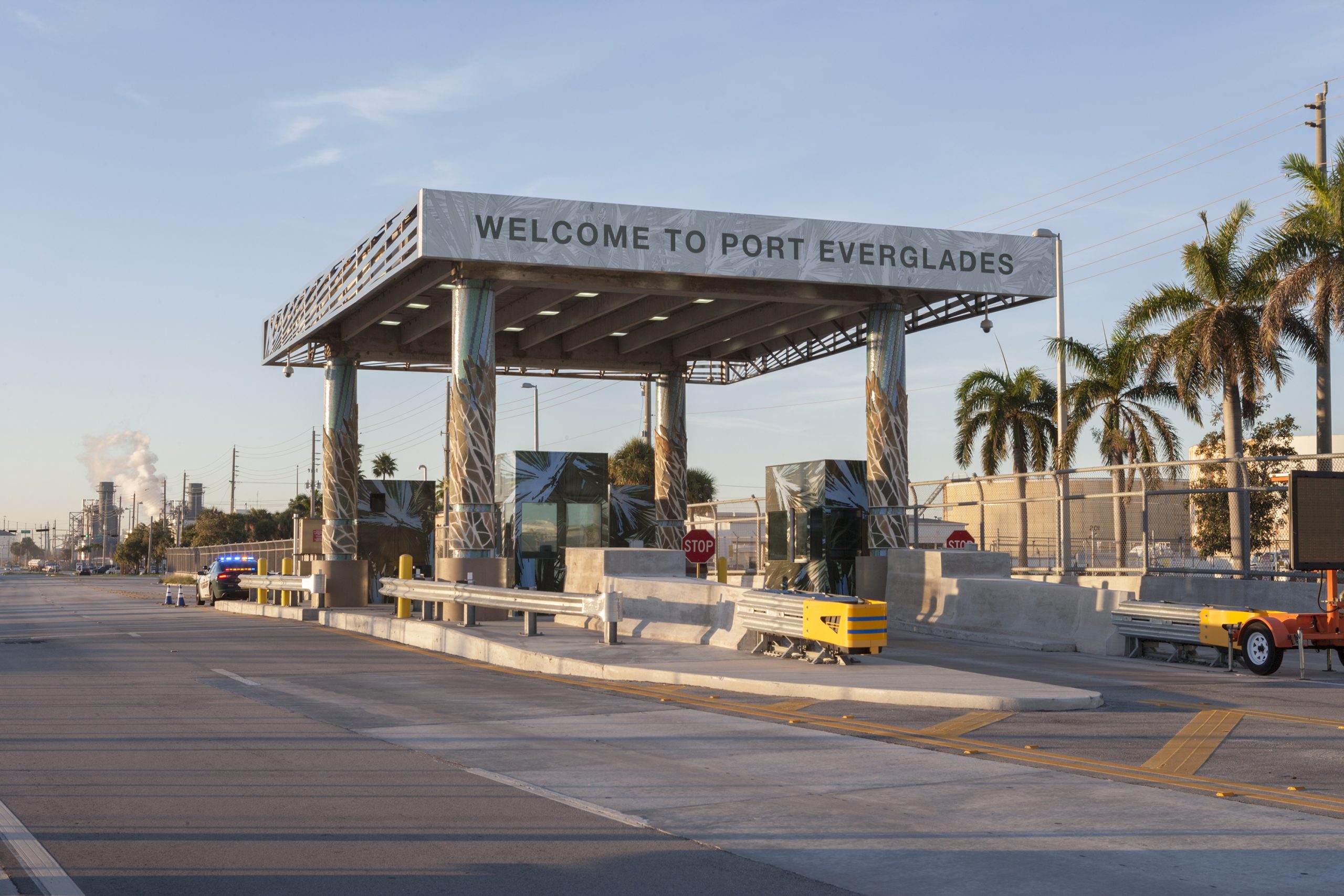 “Welcome to Port Everglades” Traffic Security Checkpoint
