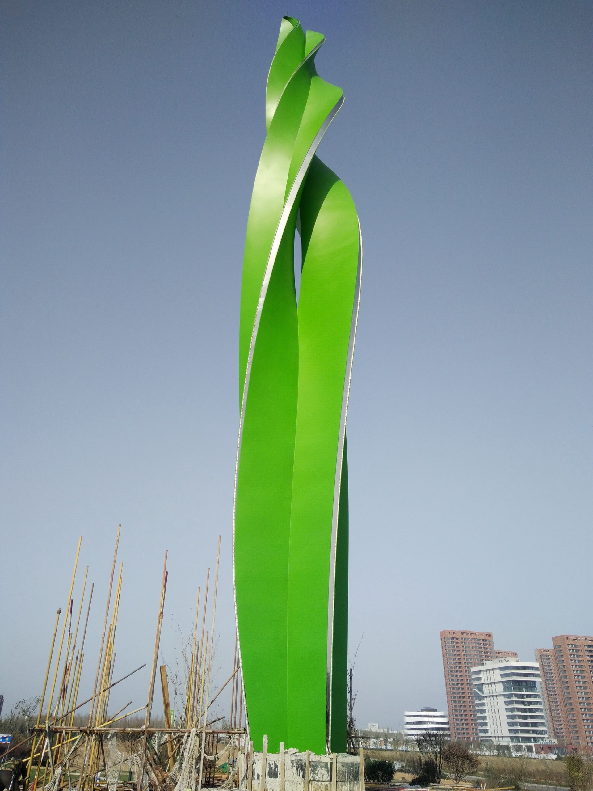 Color Painted Stainless Steel Sculpture-Growing