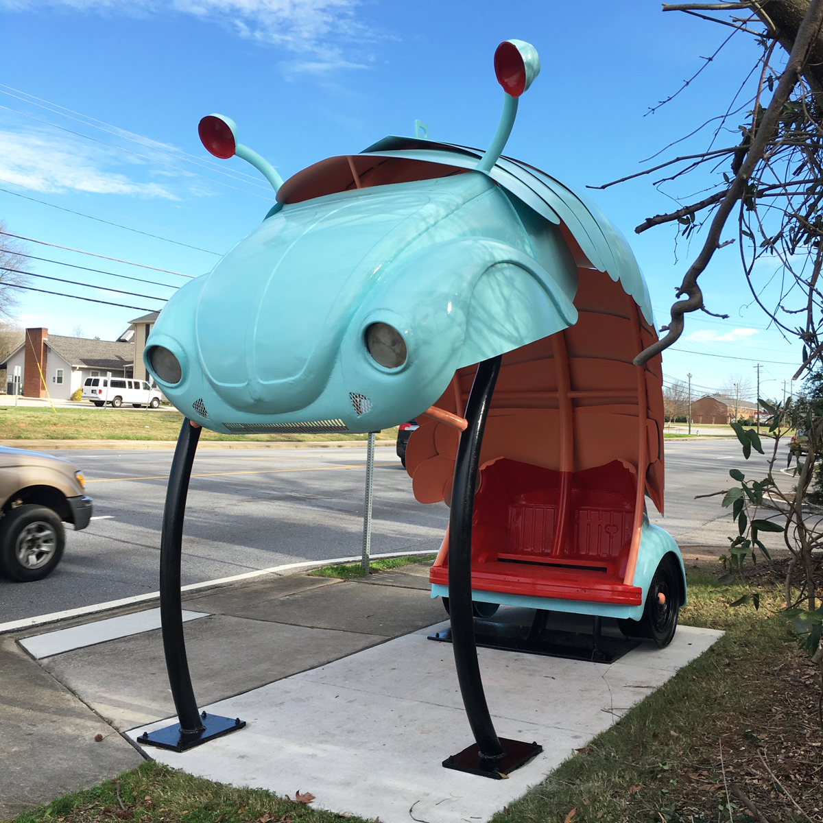 Pillbug bus shelter