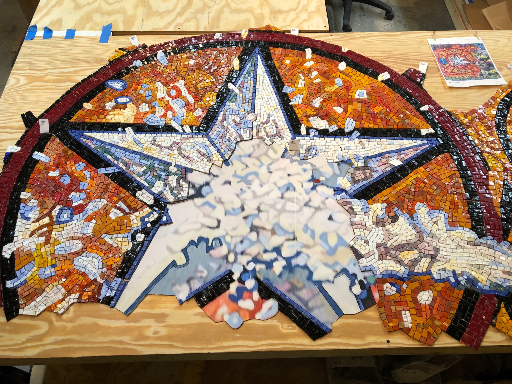 First In: Façade Mosaic for Mesquite, Texas Fire Station #4