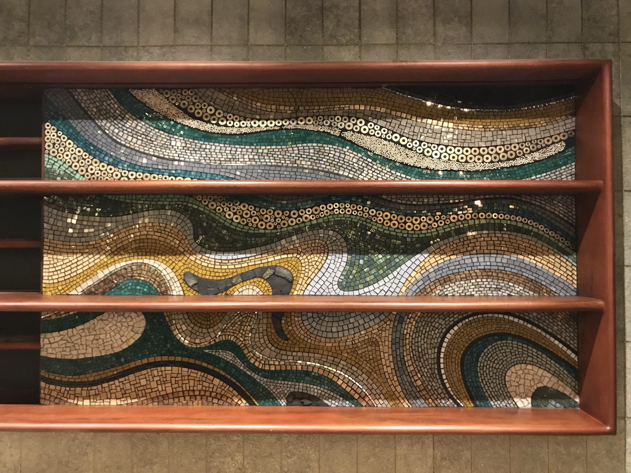 Marquee hotel Bar Lounge wall art mosaic