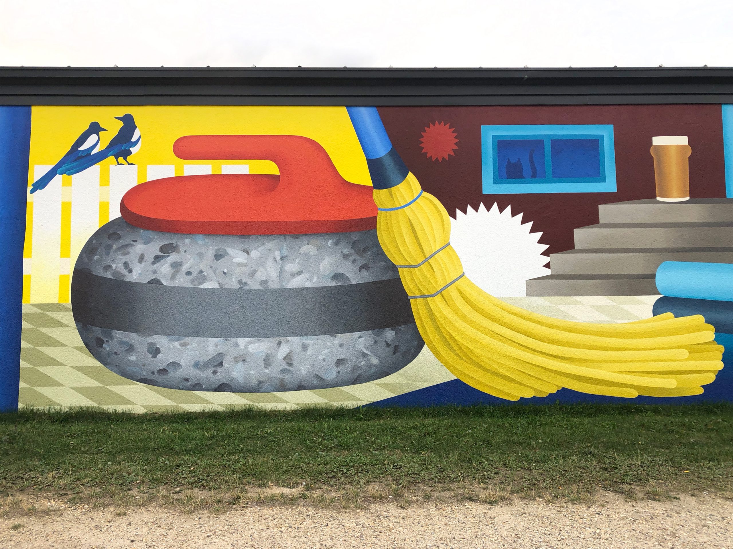 “Let’s Curl” Jasper Place Curling Club mural