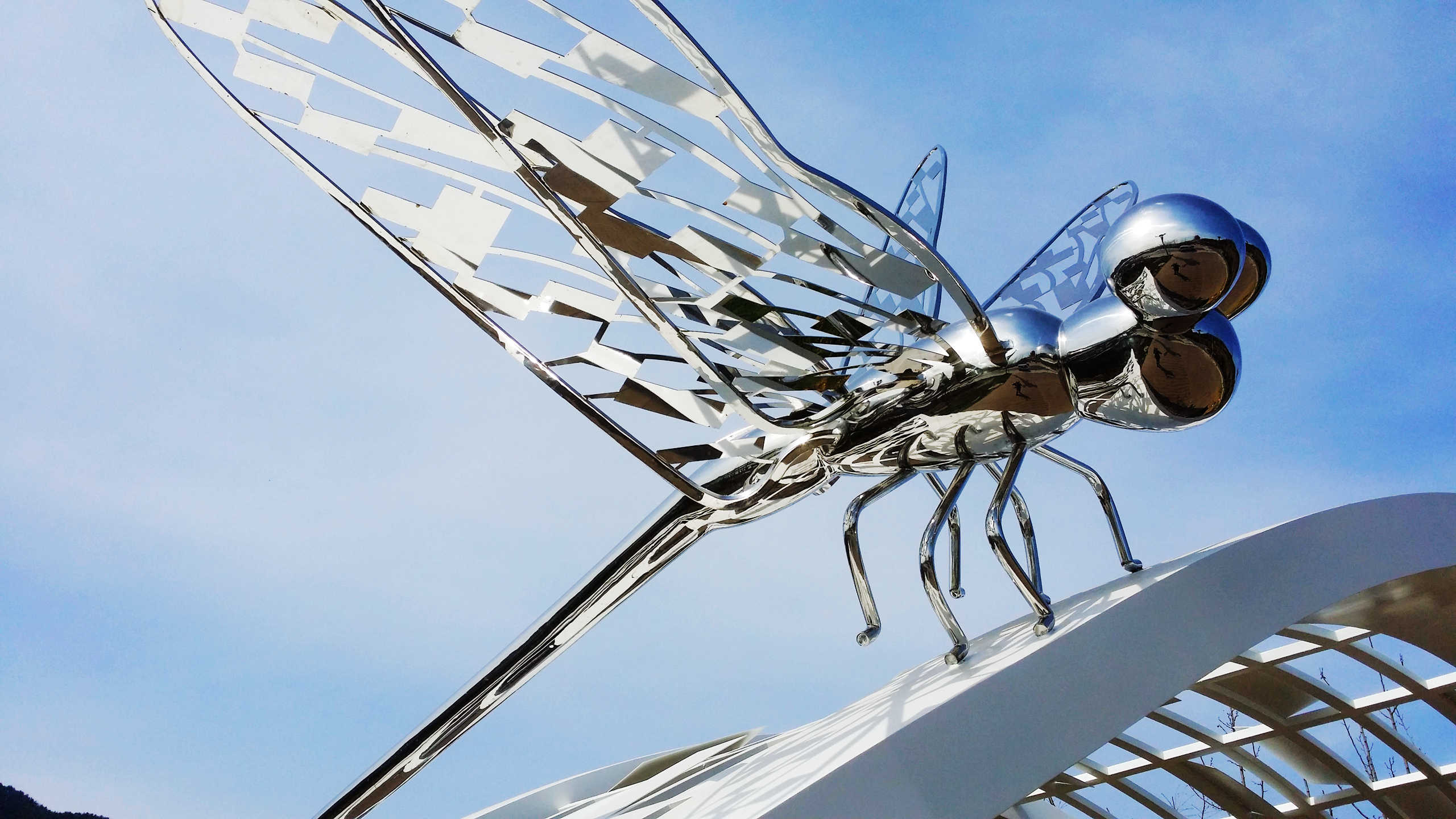 Mirror Polishing & Painting Stainless Steel Sculpture-Summer time