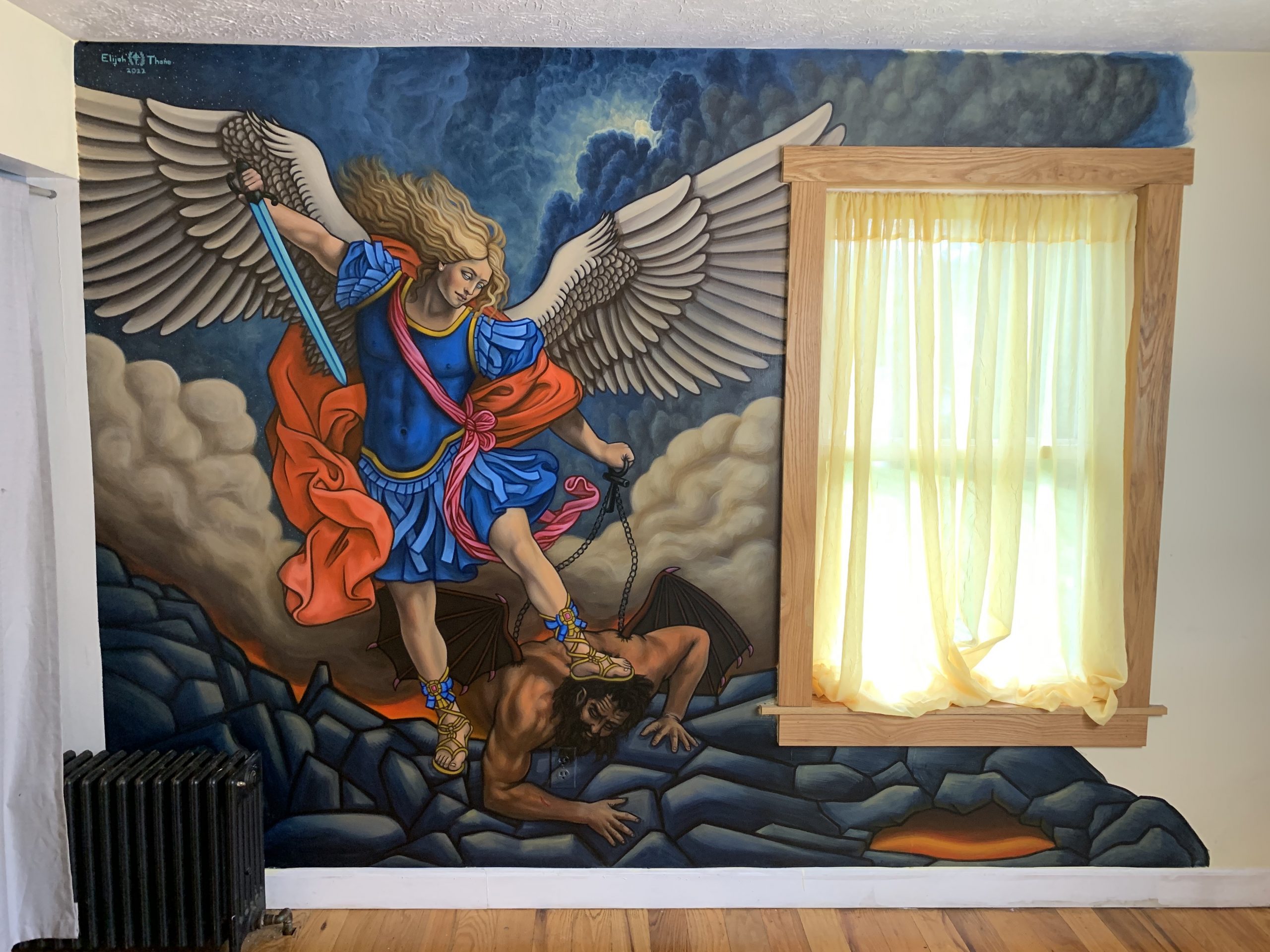 Saint Michael vs Satan Mural