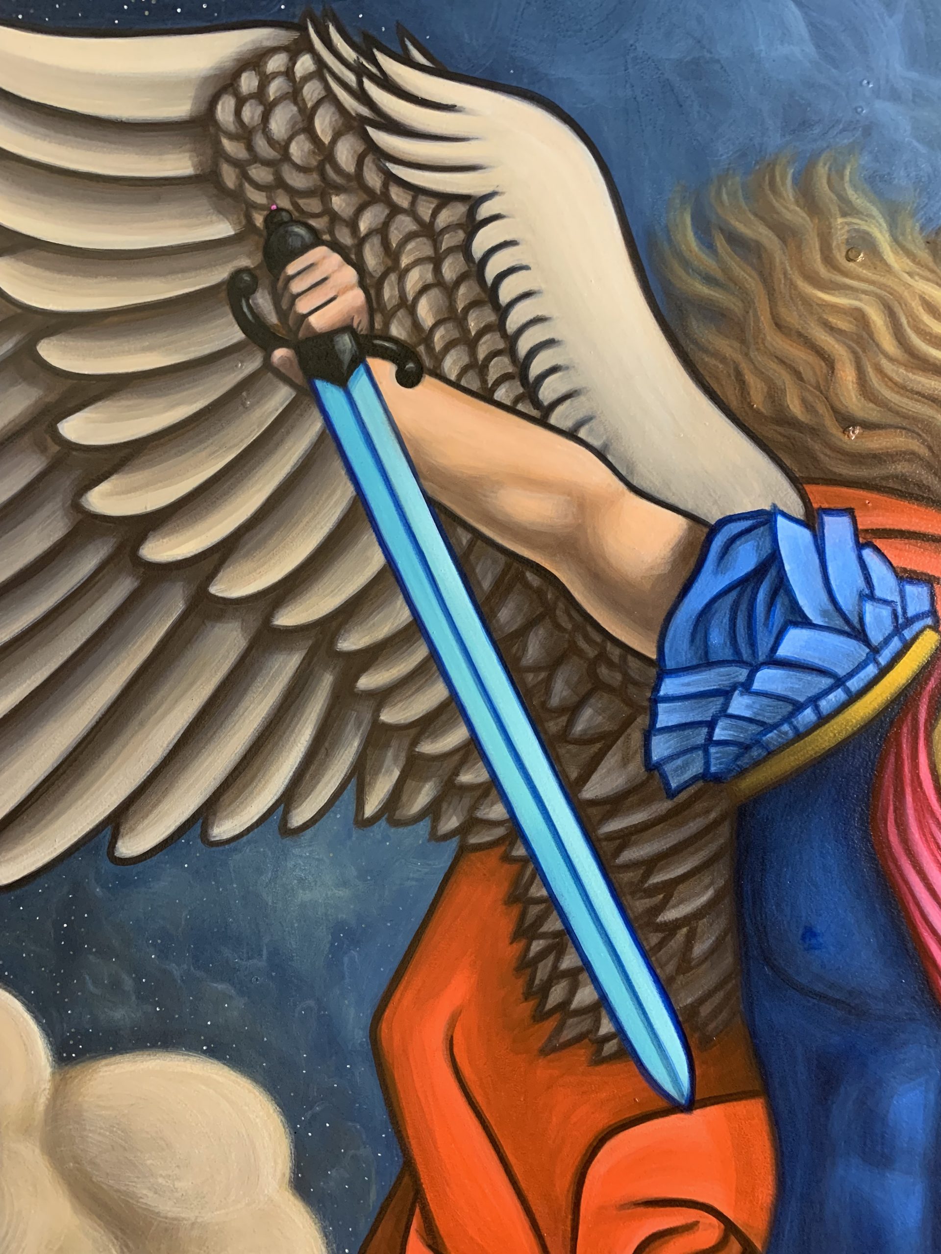 Saint Michael vs Satan Mural