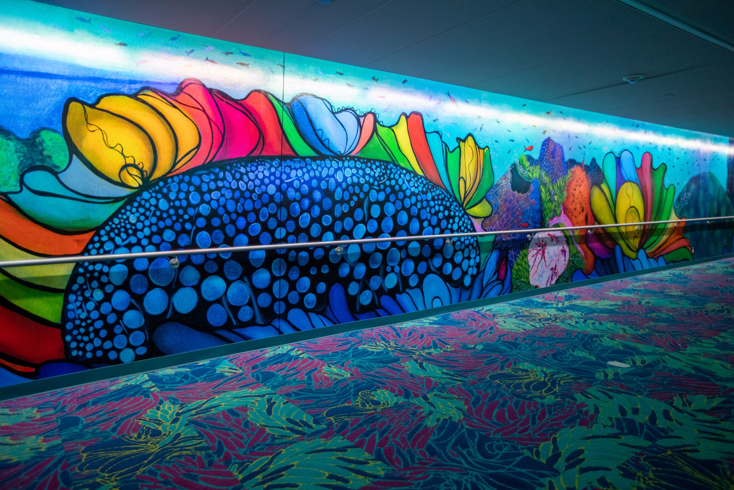The Aquarius Art Tunnel by Janavi Mahimatura Folmsbee at George Bush Intercontinental Airport – Houston