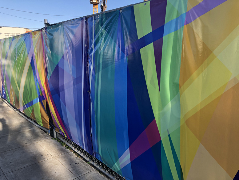 Construction Fence Murals at the Melrose Triangle West Hollywood