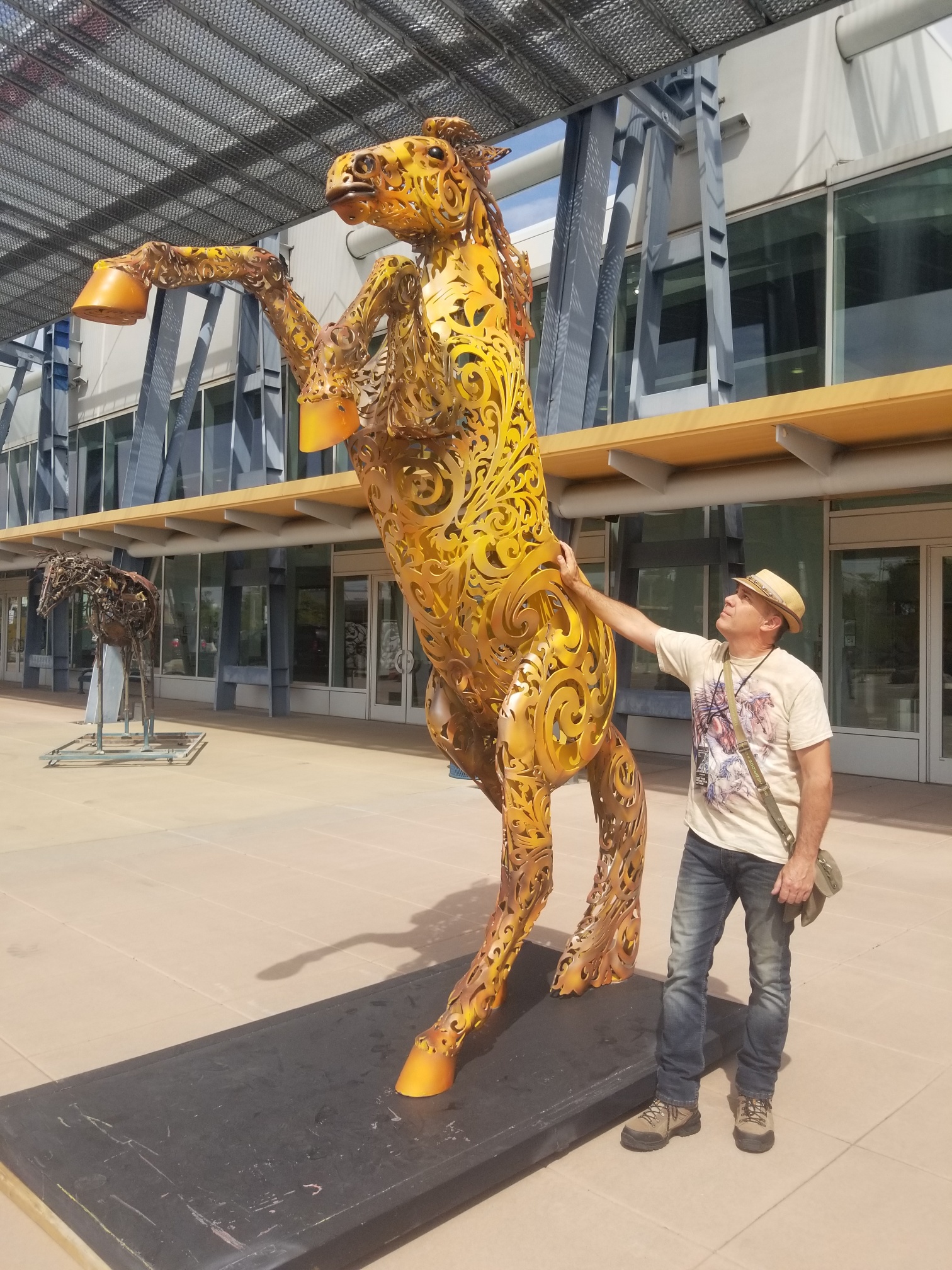 Golden Possibilities horse sculpture