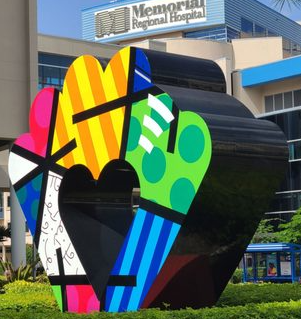 Joe DiMaggio Children’s Hospital — Romero Britto sculpture